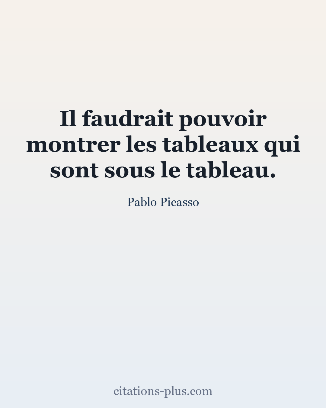 Carte Premium clair — Pablo Picasso