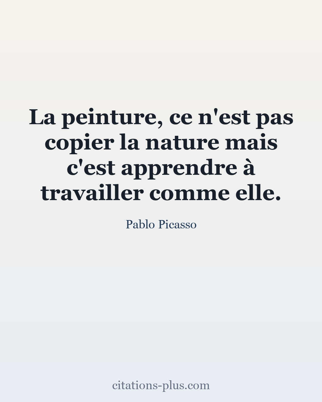 Carte Premium clair — Pablo Picasso