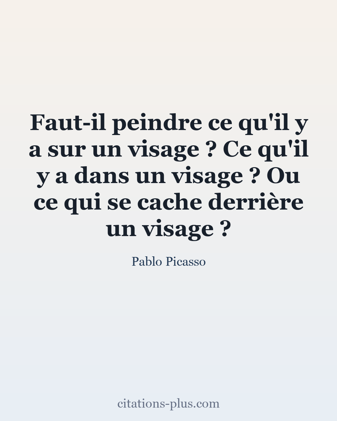 Carte Premium clair — Pablo Picasso