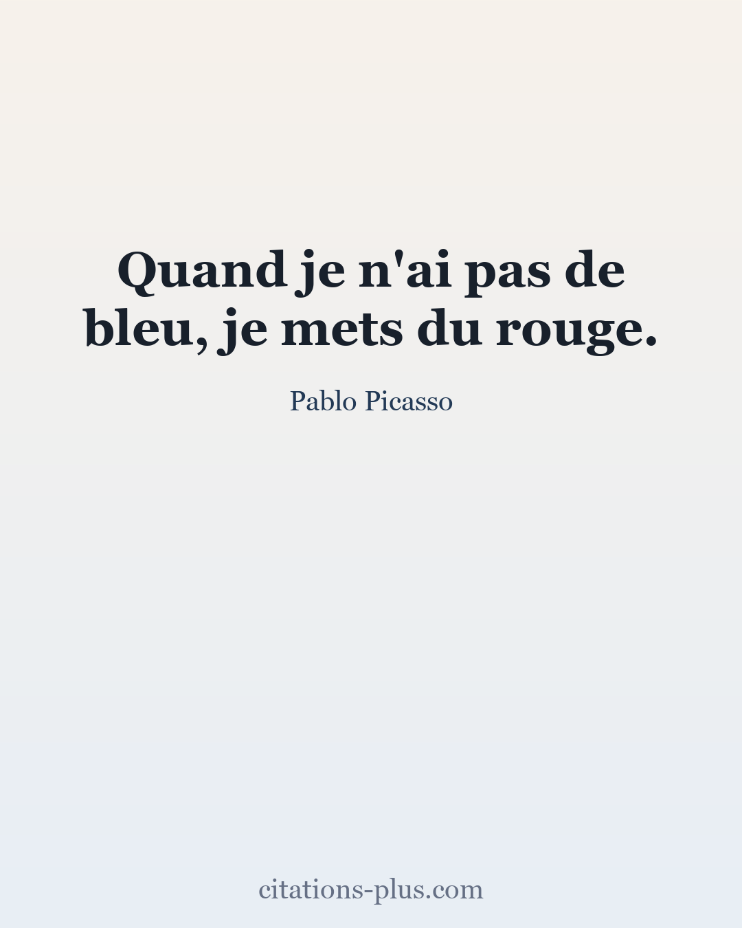 Carte Premium clair — Pablo Picasso