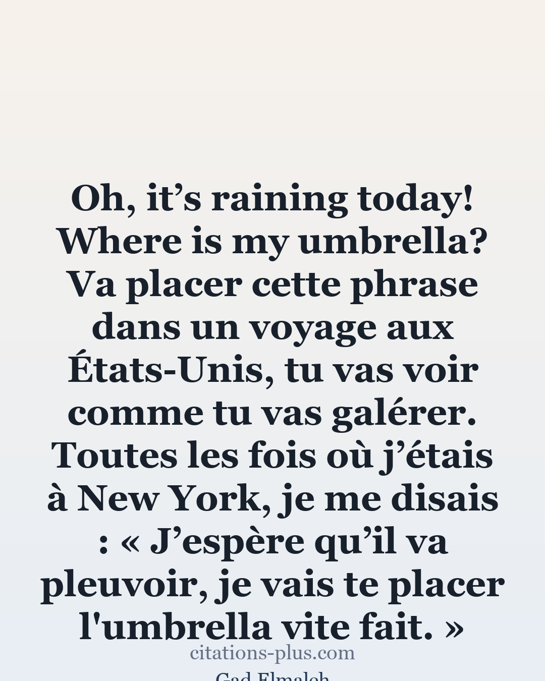 Carte Premium clair — Gad Elmaleh
