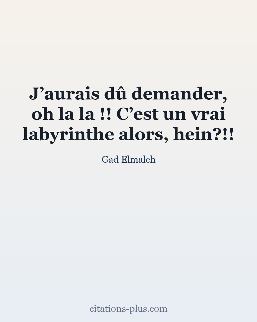 Carte Premium clair — Gad Elmaleh
