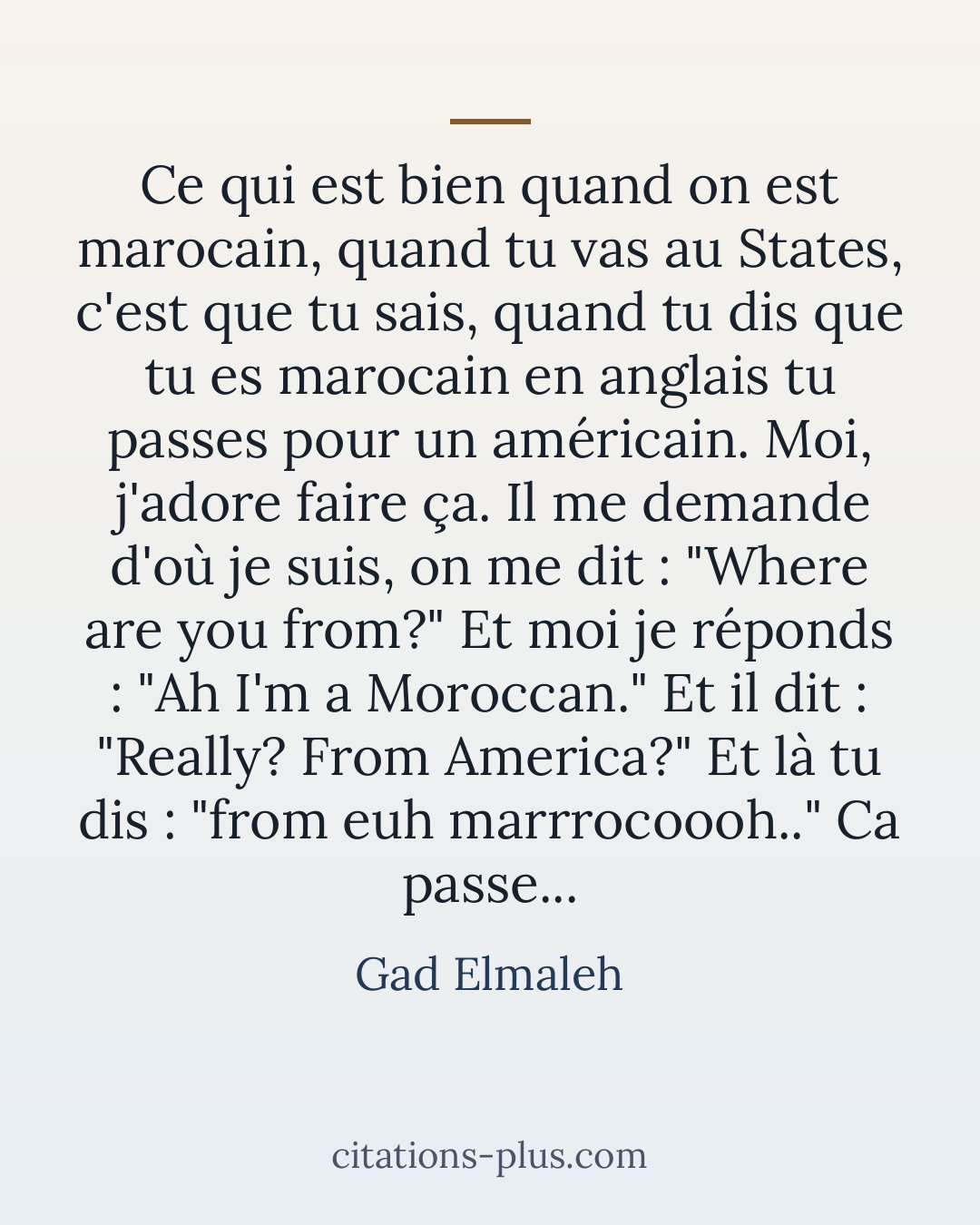 Carte Premium clair — Gad Elmaleh