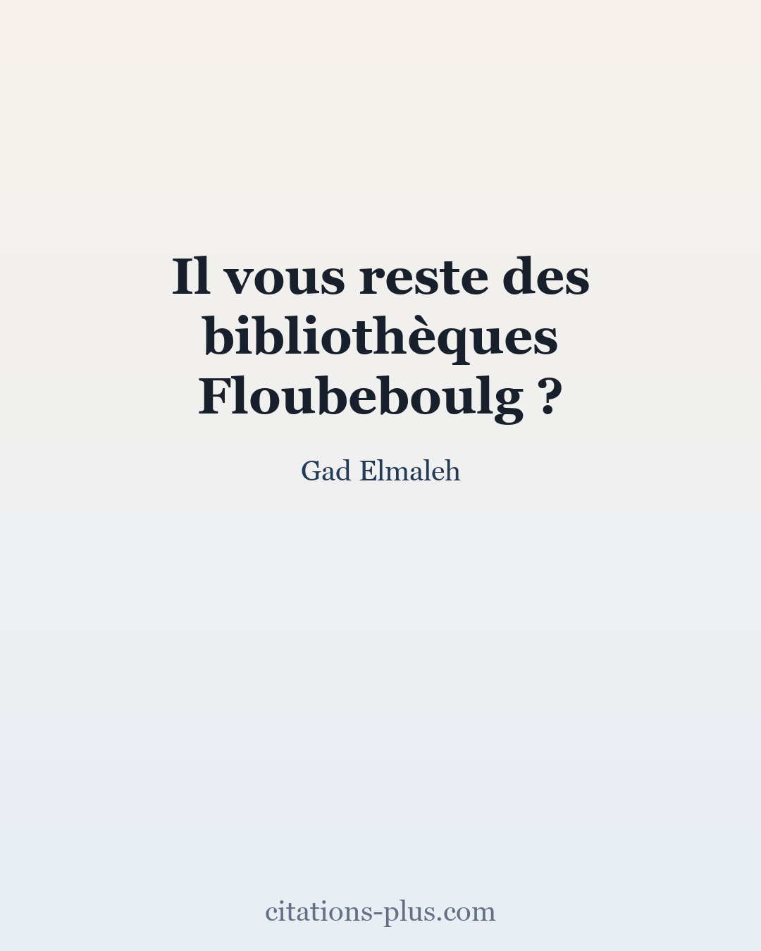 Carte Premium clair — Gad Elmaleh