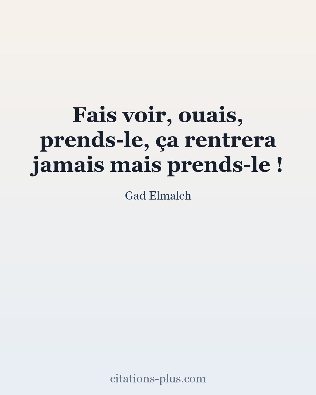 Carte Premium clair — Gad Elmaleh