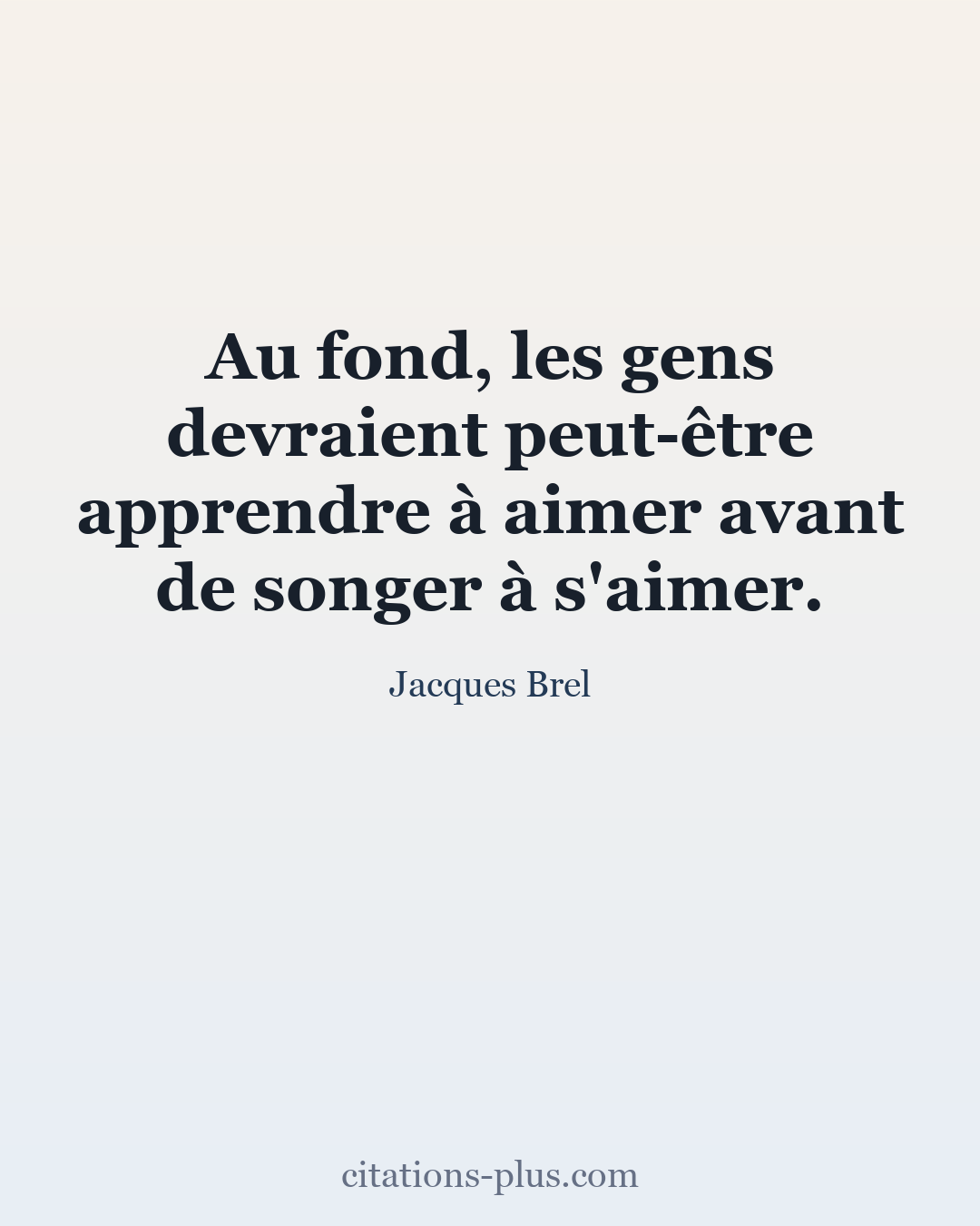 Carte Premium clair — Jacques Brel