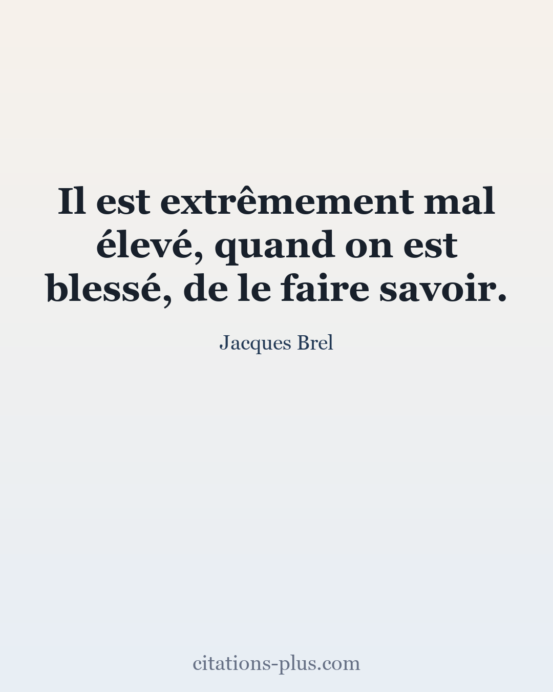 Carte Premium clair — Jacques Brel