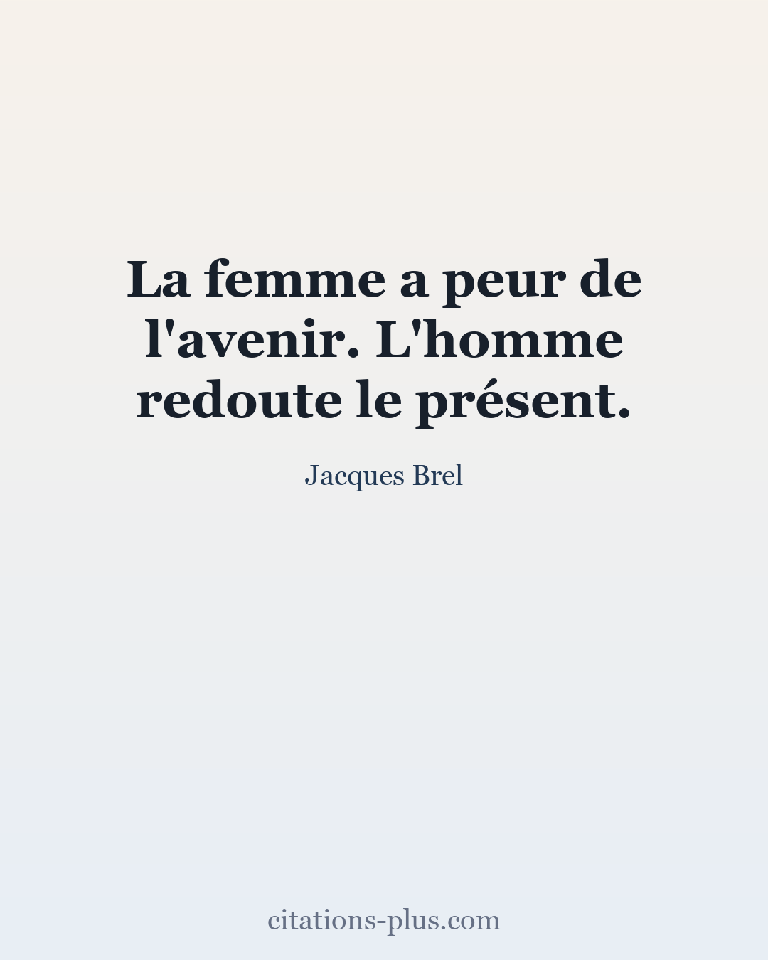 Carte Premium clair — Jacques Brel