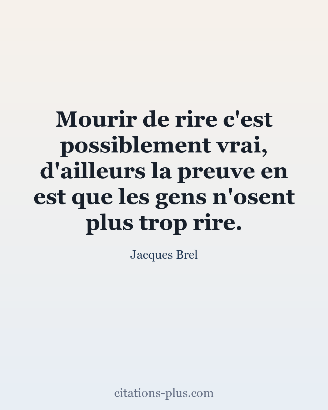 Carte Premium clair — Jacques Brel