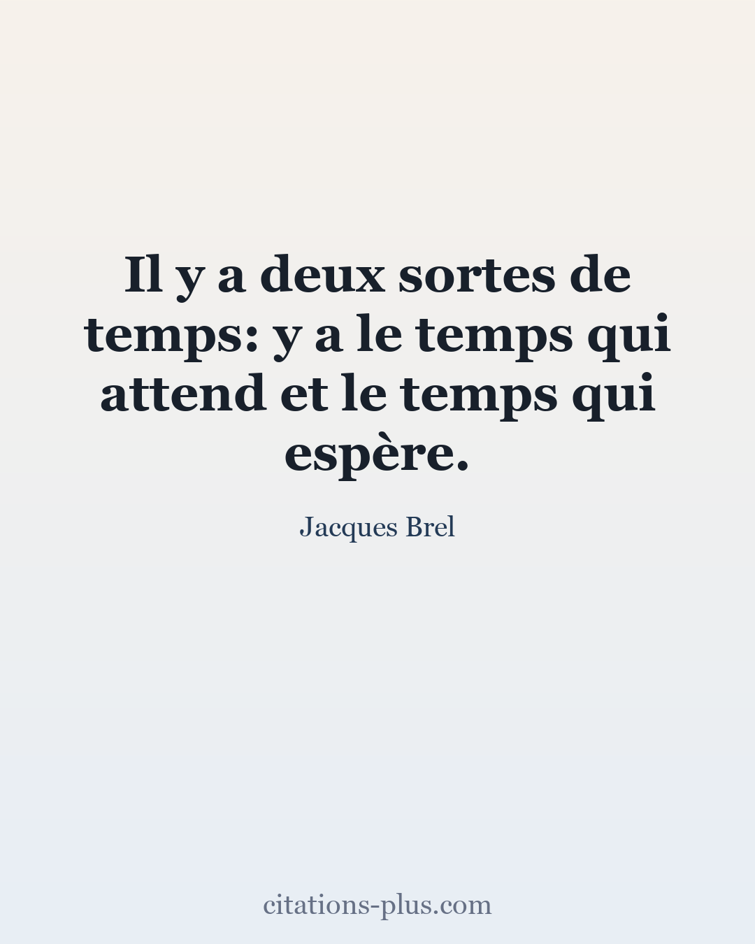 Carte Premium clair — Jacques Brel