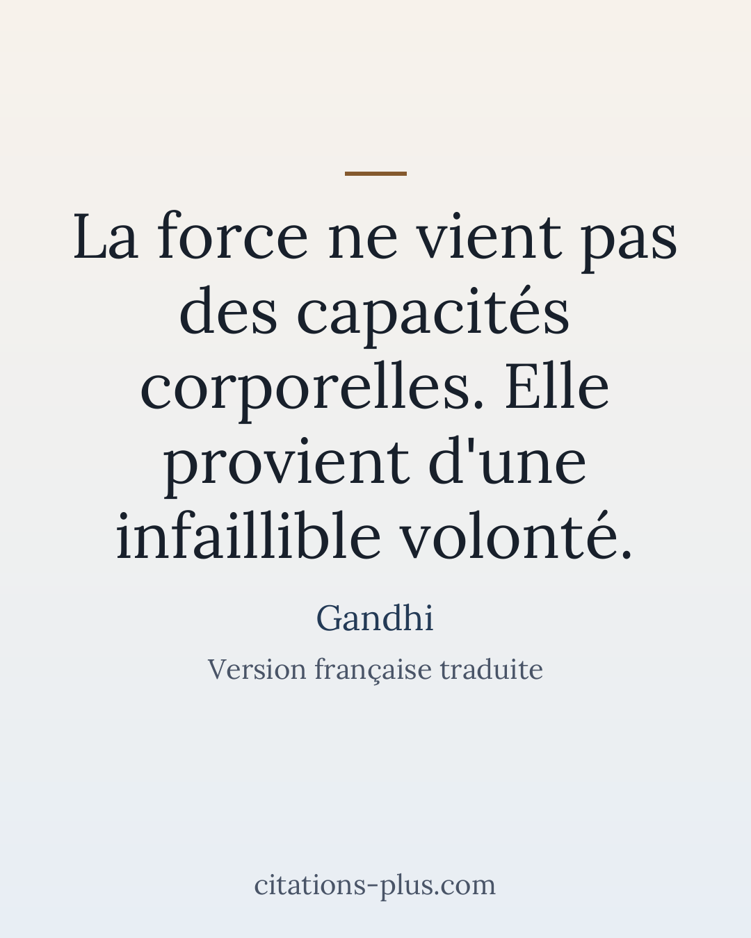 Carte Premium clair — Gandhi