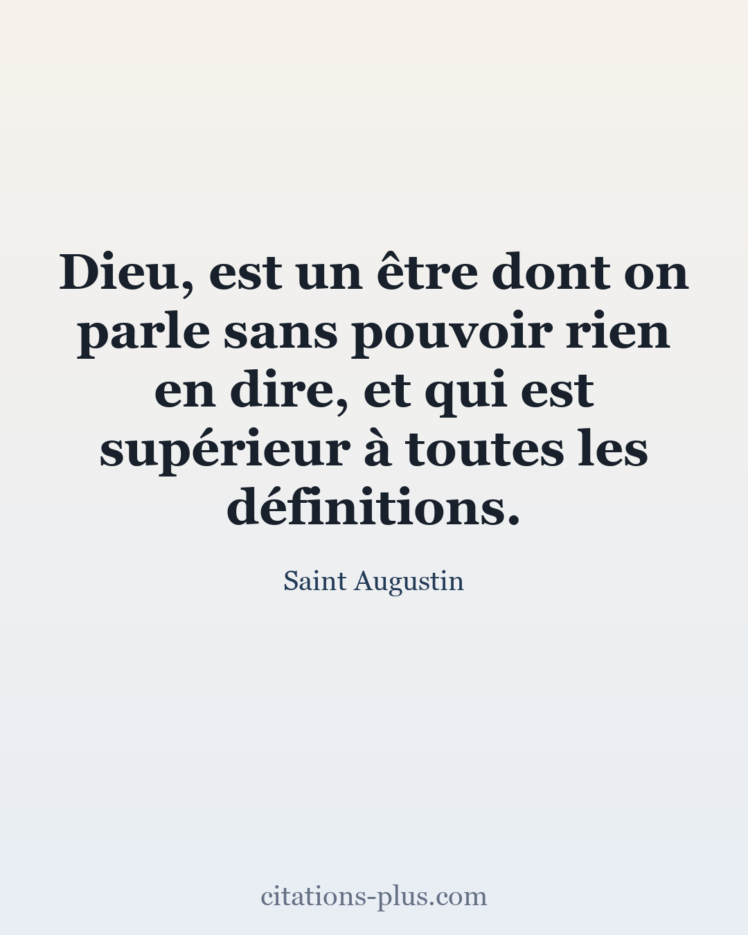 Carte Premium clair — Saint Augustin