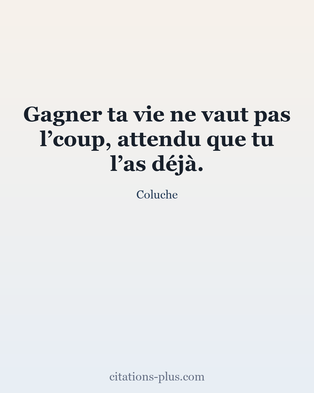 Carte Premium clair — Coluche