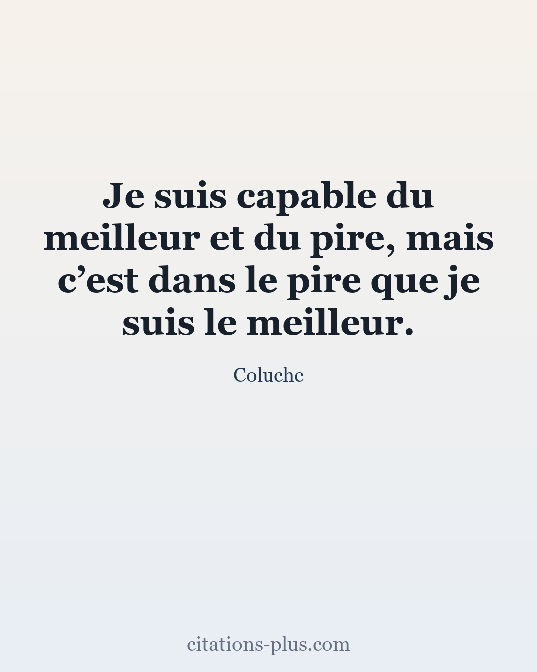 Carte Premium clair — Coluche