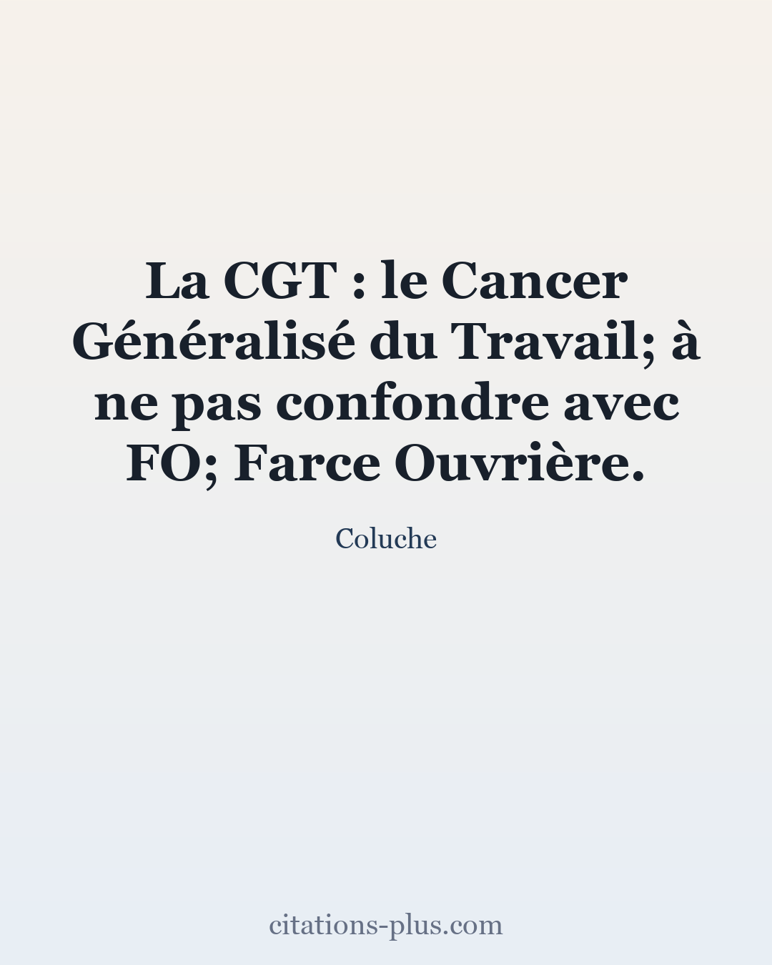 Carte Premium clair — Coluche