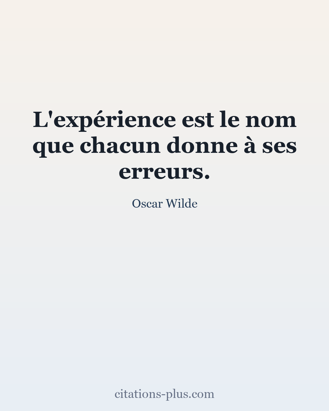 Carte Premium clair — Oscar Wilde
