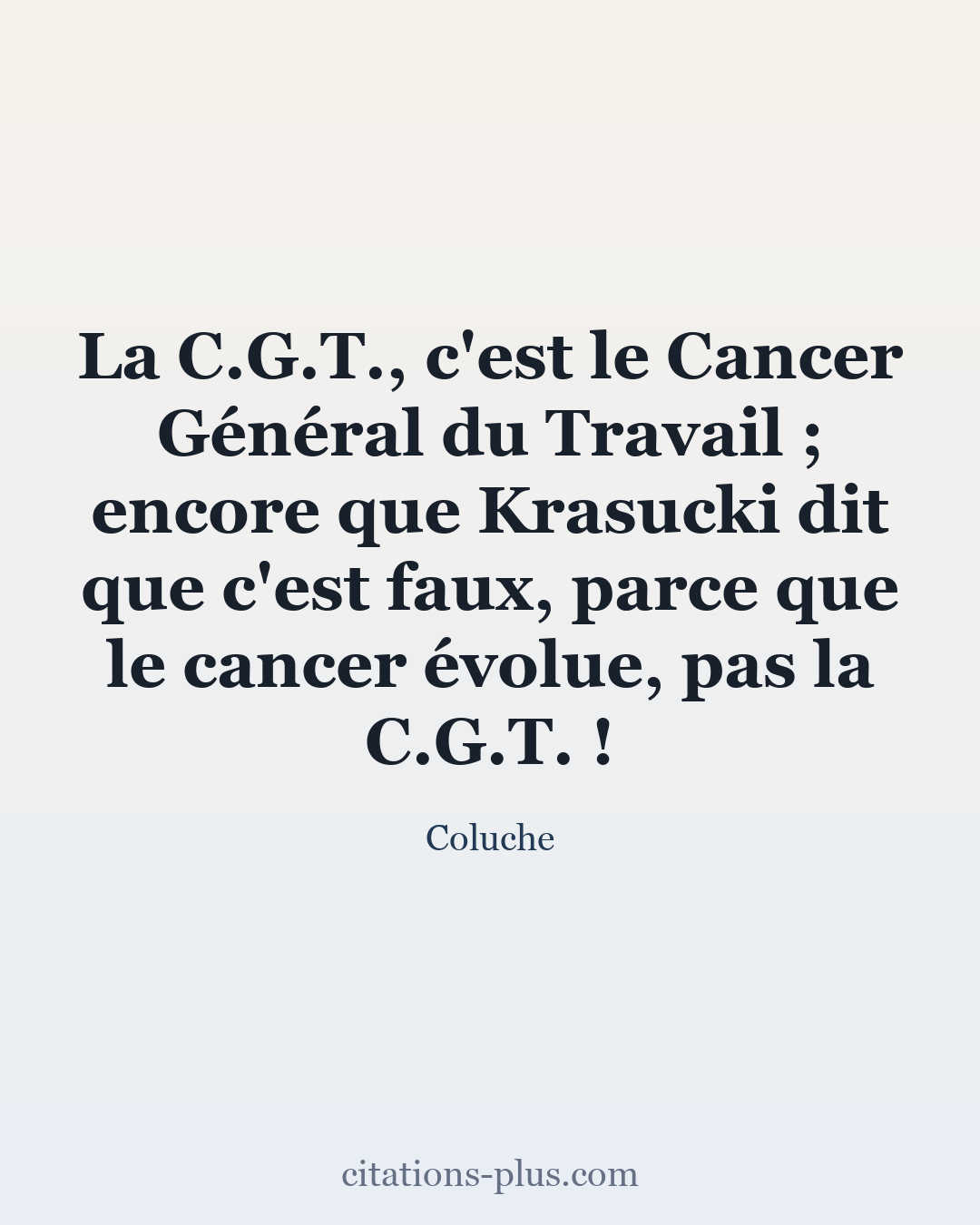 Carte Premium clair — Coluche