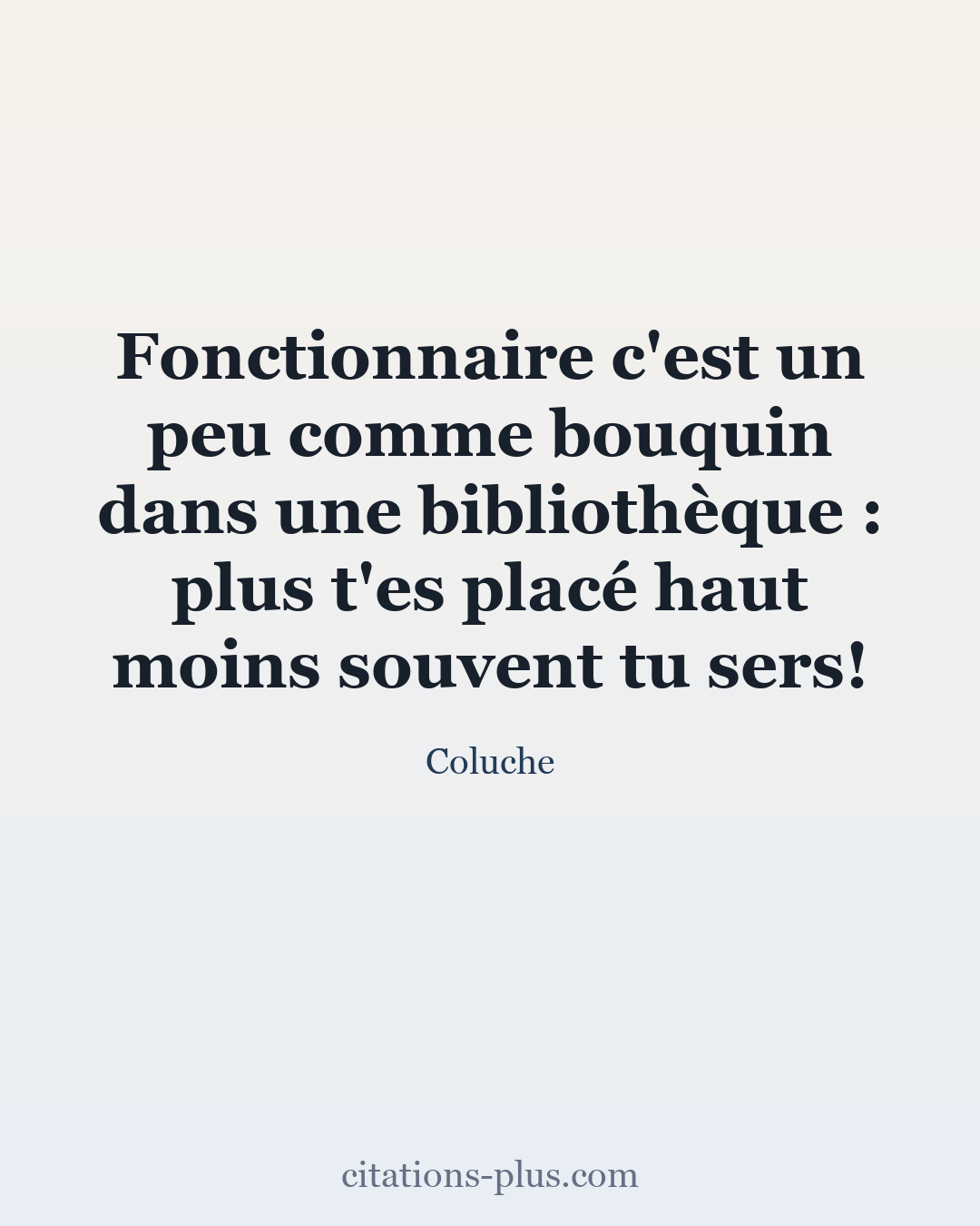 Carte Premium clair — Coluche