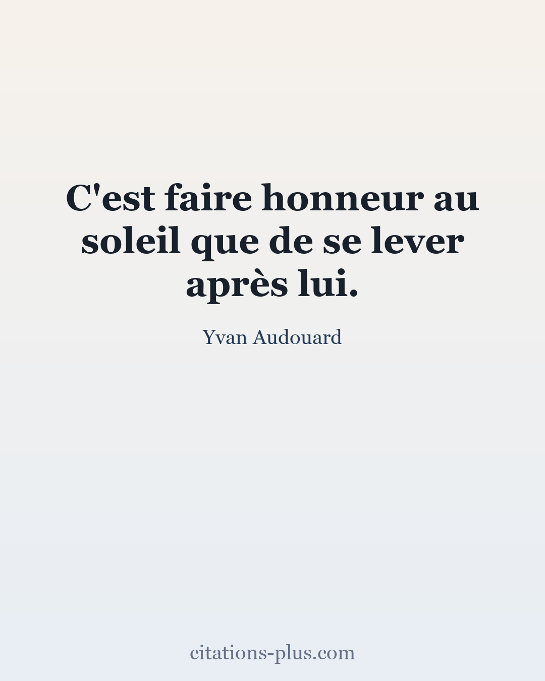 Carte Premium clair — Yvan Audouard