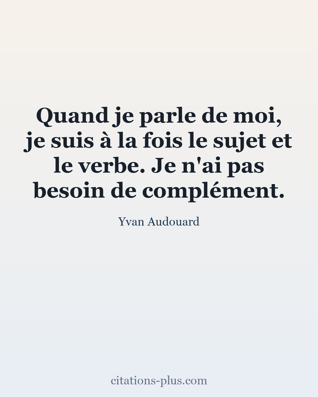 Carte Premium clair — Yvan Audouard