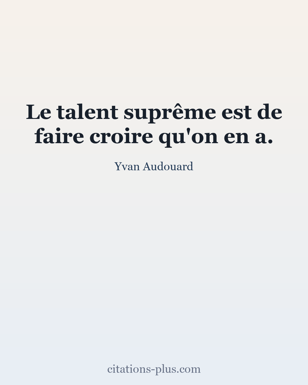 Carte Premium clair — Yvan Audouard