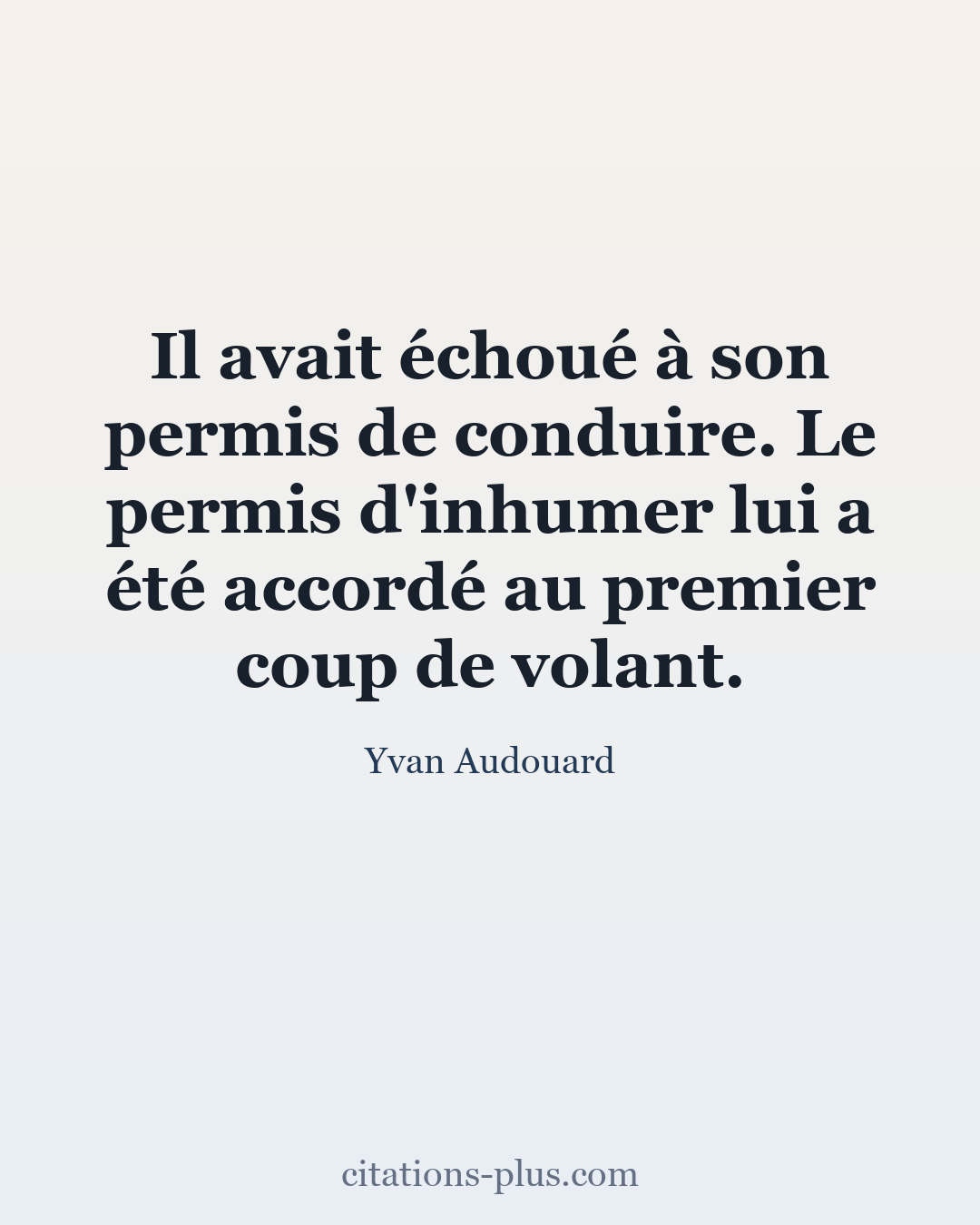 Carte Premium clair — Yvan Audouard