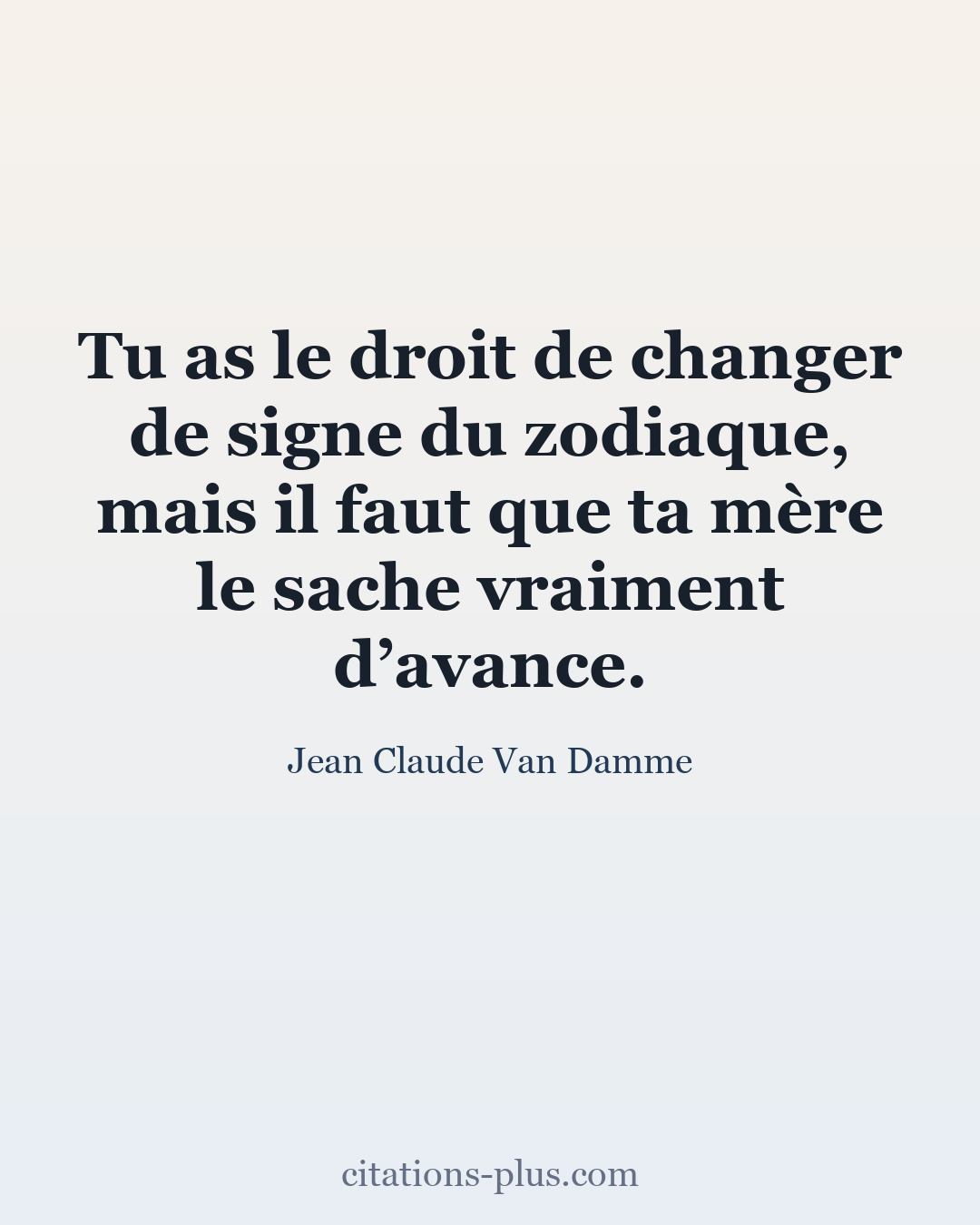 Carte Premium clair — Jean-Claude Van Damme