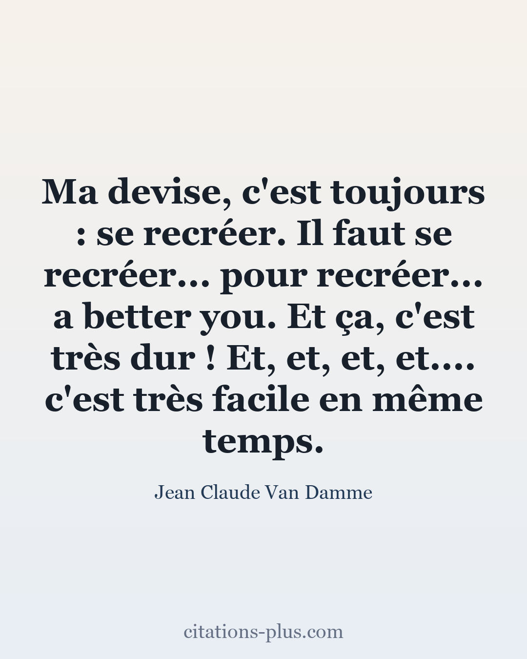Carte Premium clair — Jean-Claude Van Damme