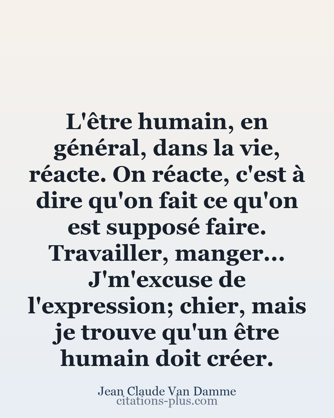 Carte Premium clair — Jean-Claude Van Damme