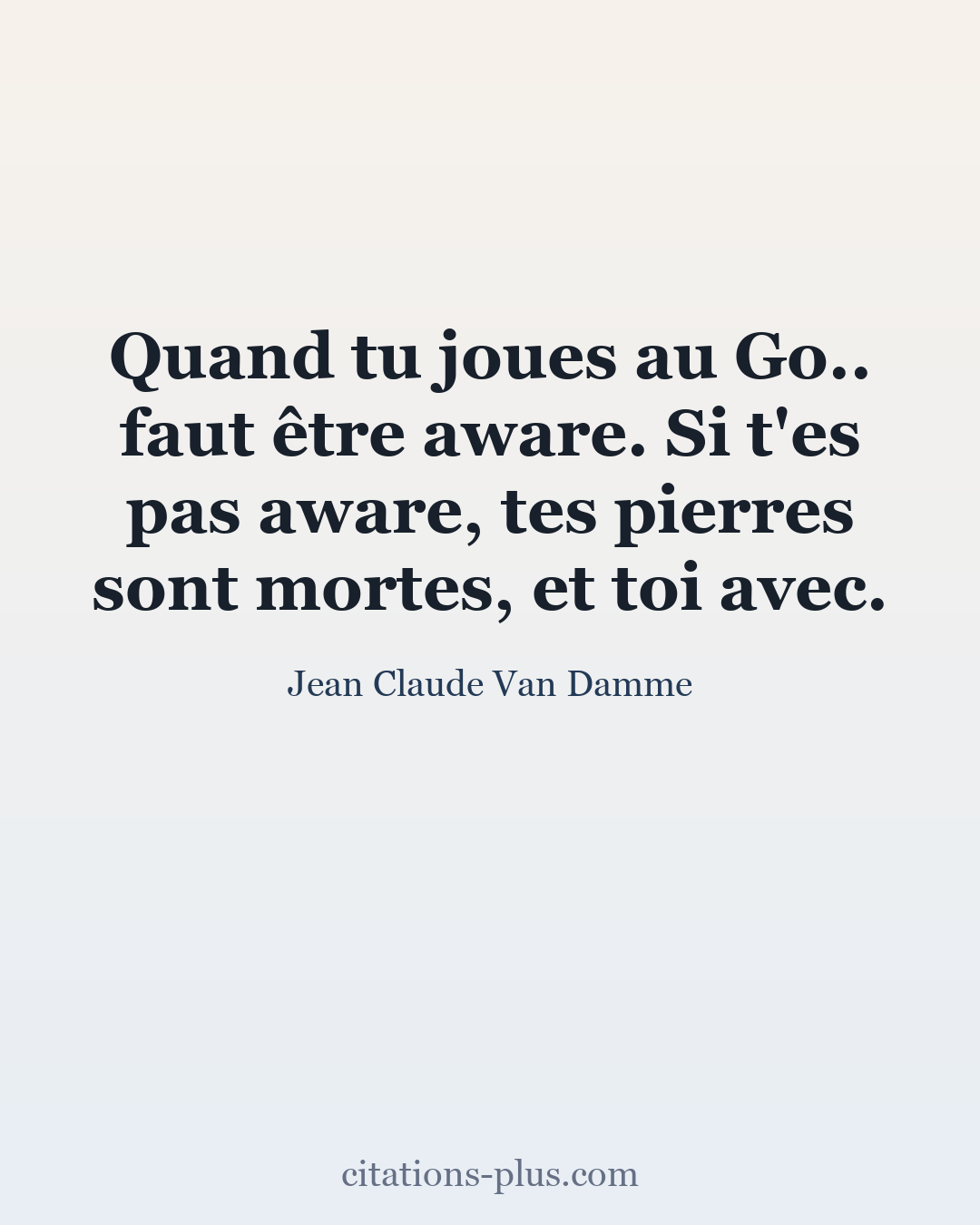 Carte Premium clair — Jean-Claude Van Damme