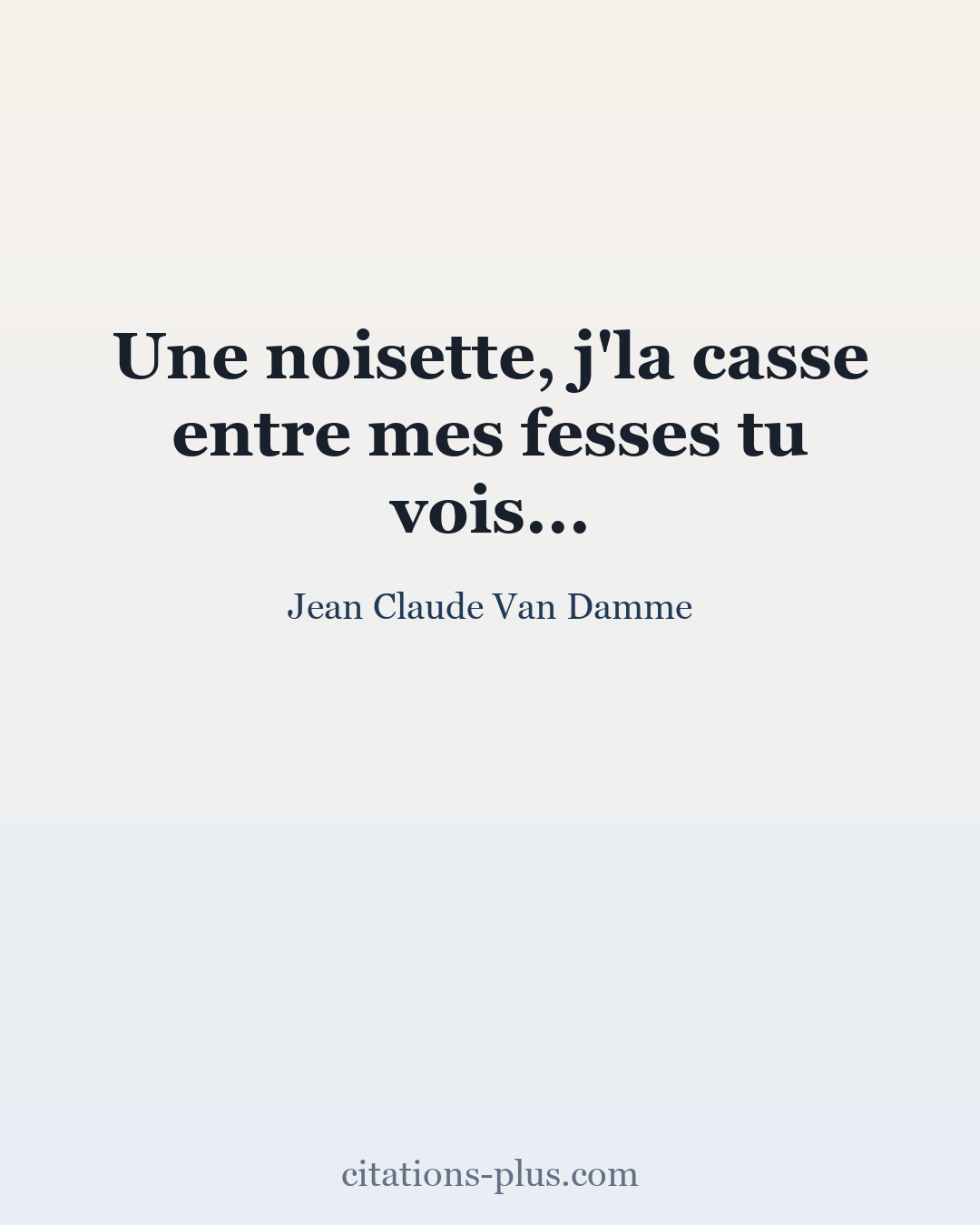 Carte Premium clair — Jean-Claude Van Damme