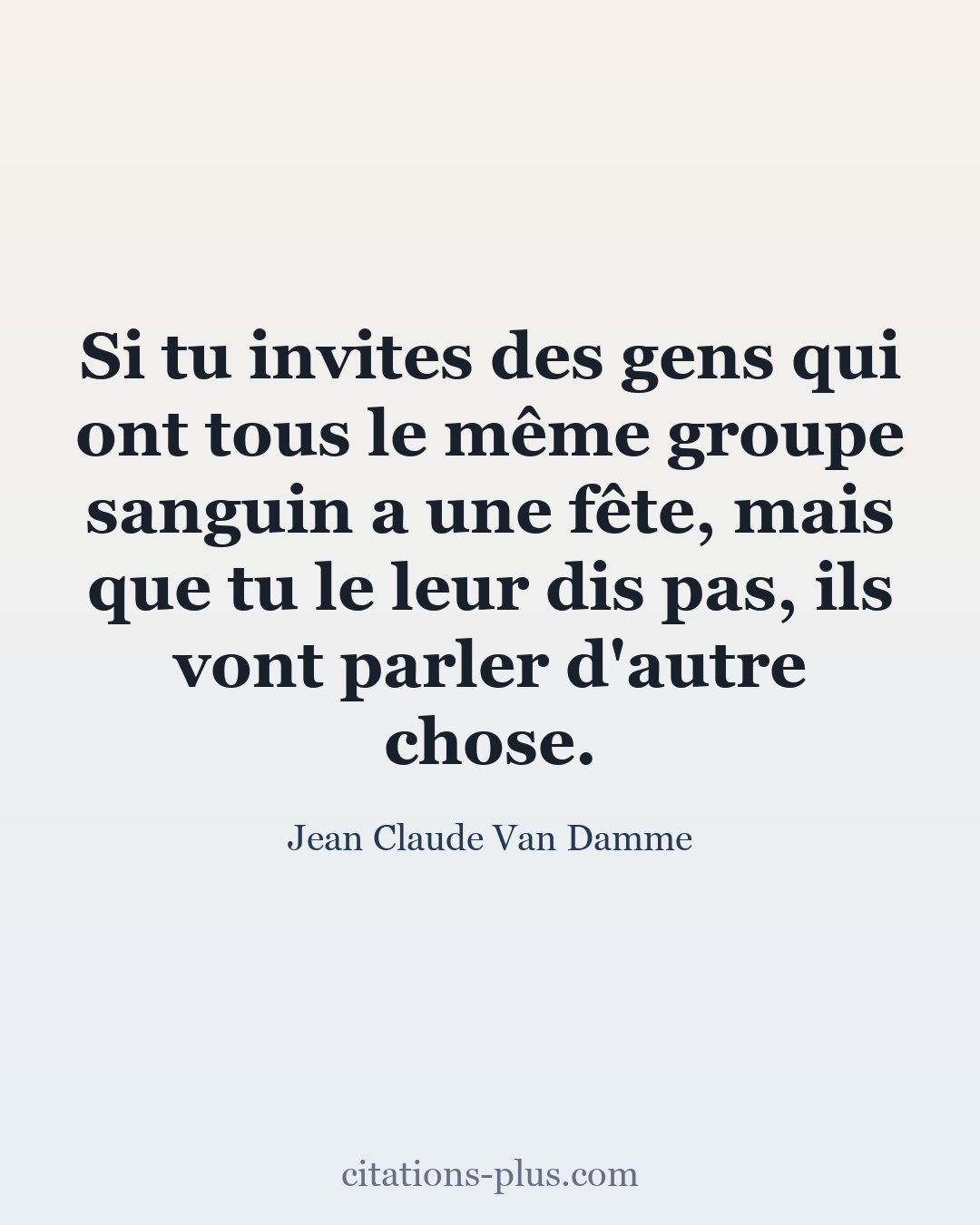 Carte Premium clair — Jean-Claude Van Damme
