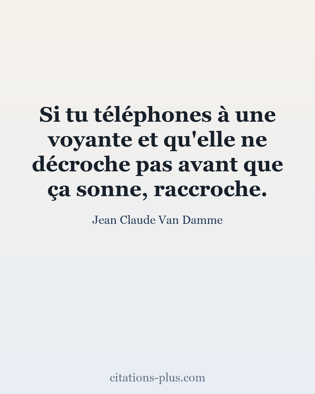 Carte Premium clair — Jean-Claude Van Damme