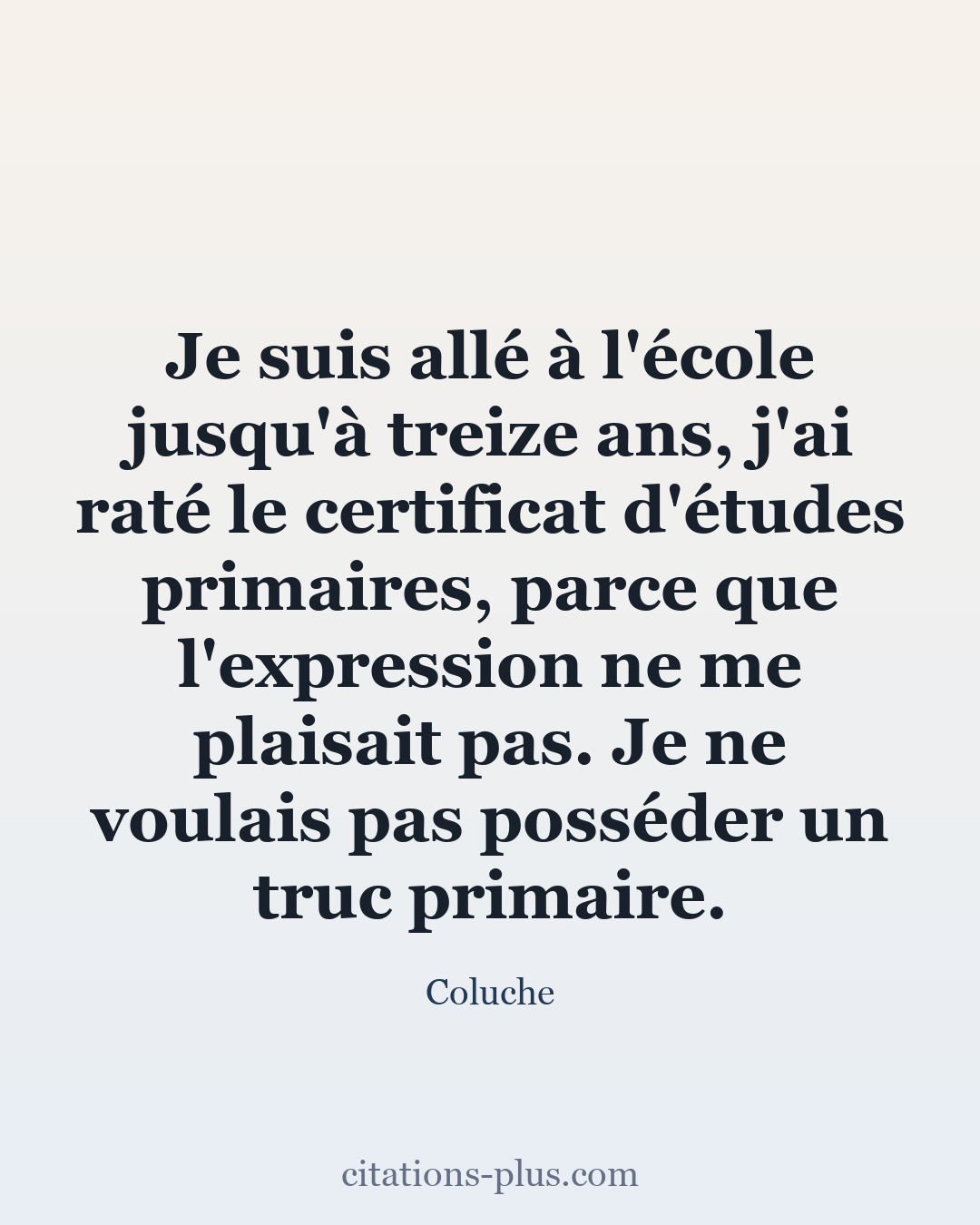 Carte Premium clair — Coluche