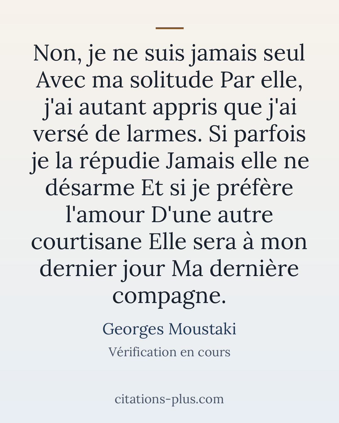Carte Premium clair — Georges Moustaki
