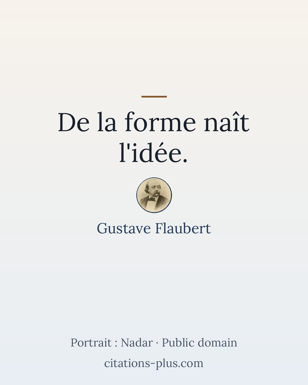 Carte Premium clair — Gustave Flaubert