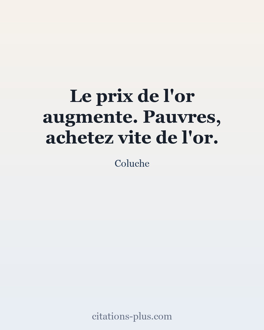 Carte Premium clair — Coluche