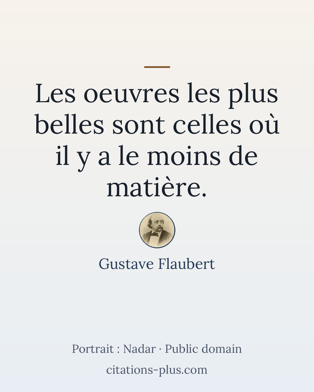 Carte Premium clair — Gustave Flaubert