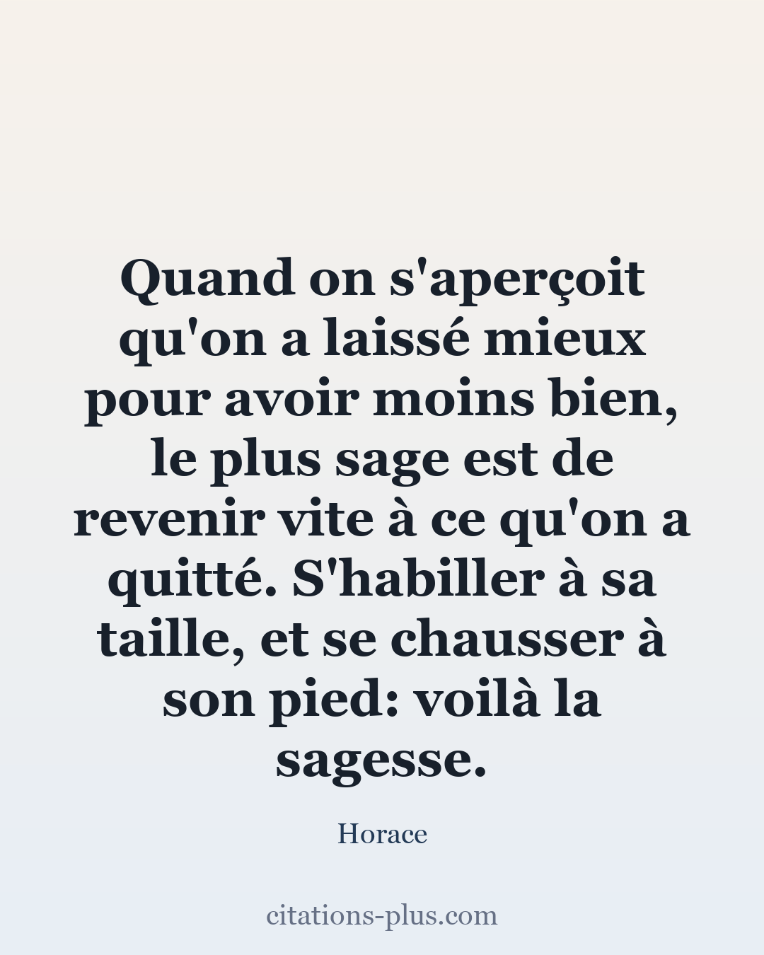 Carte Premium clair — Horace