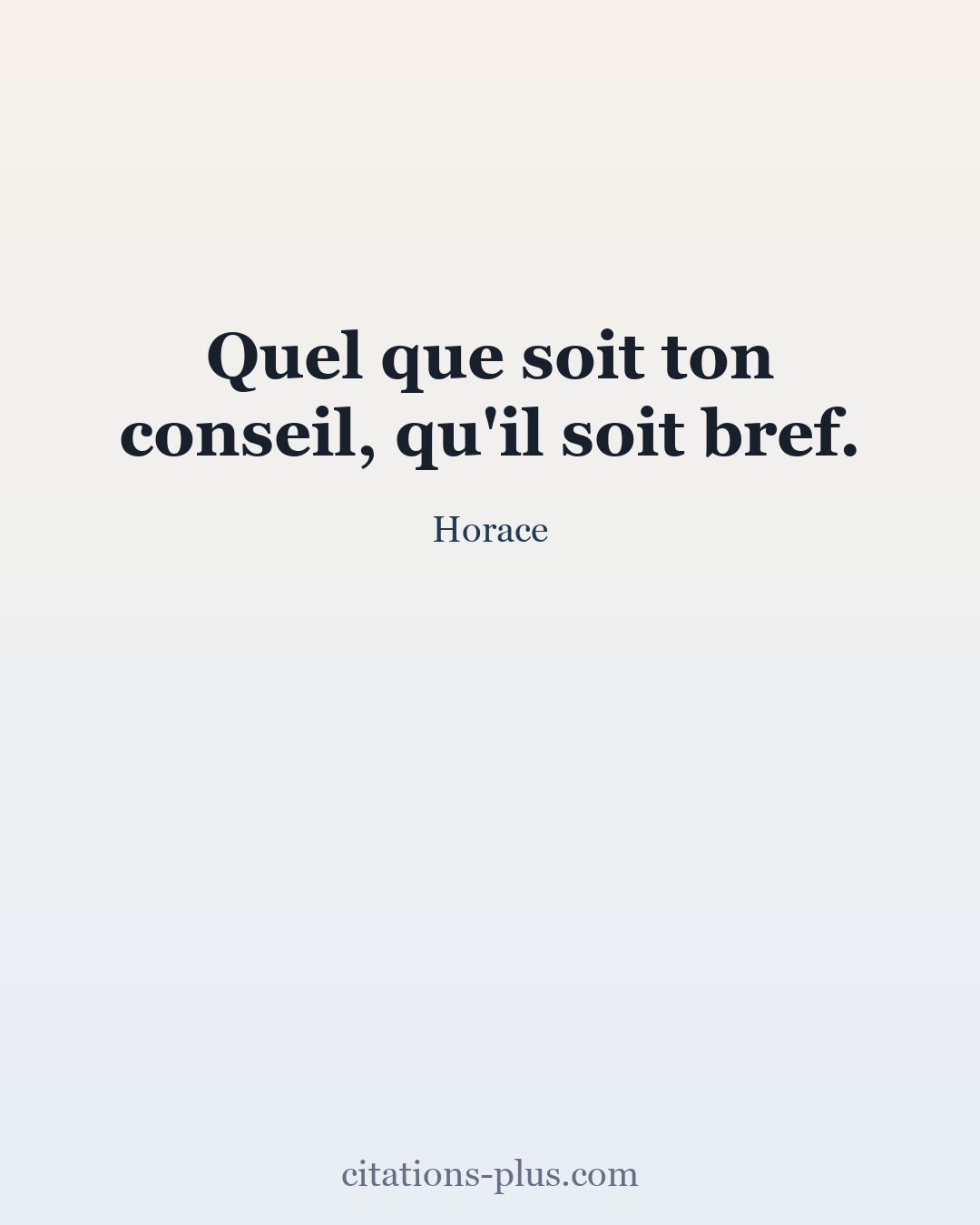 Carte Premium clair — Horace