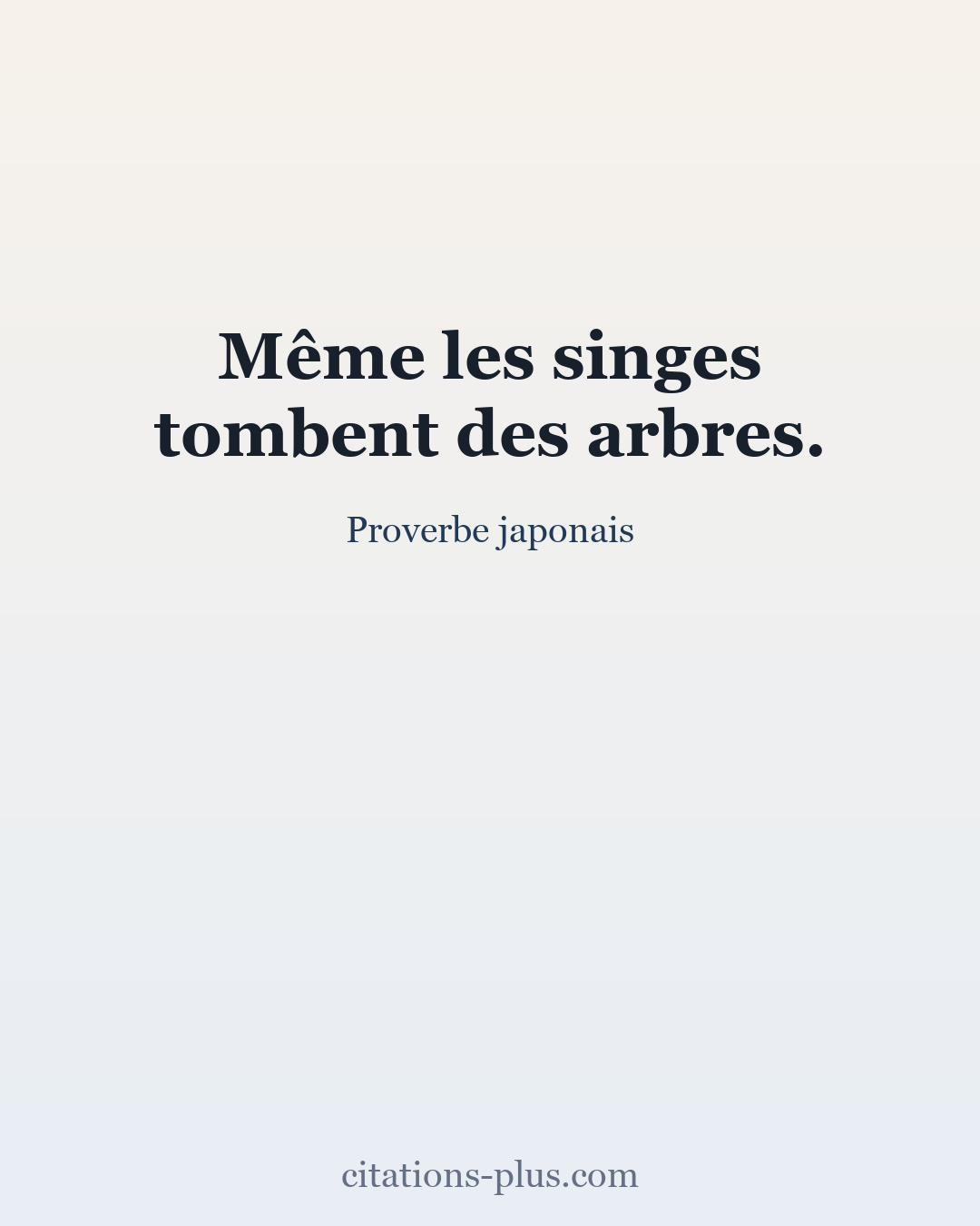 Carte Premium clair — Proverbe japonais