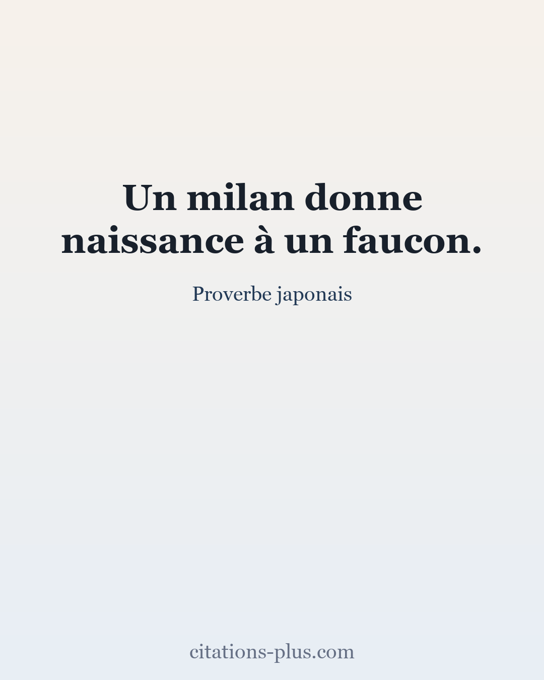Carte Premium clair — Proverbe japonais
