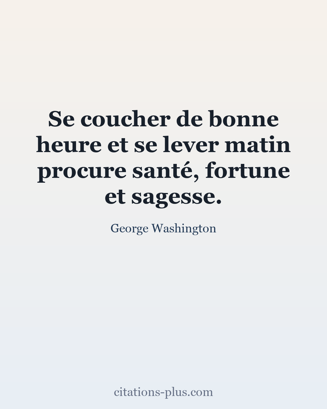 Carte Premium clair — George Washington