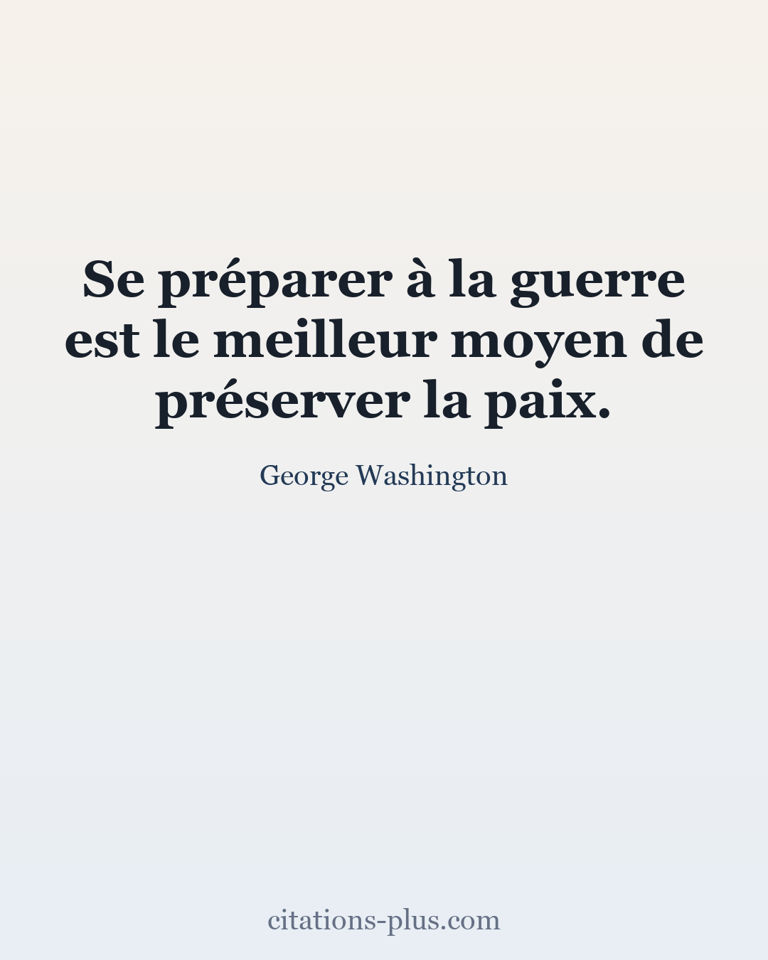 Carte Premium clair — George Washington