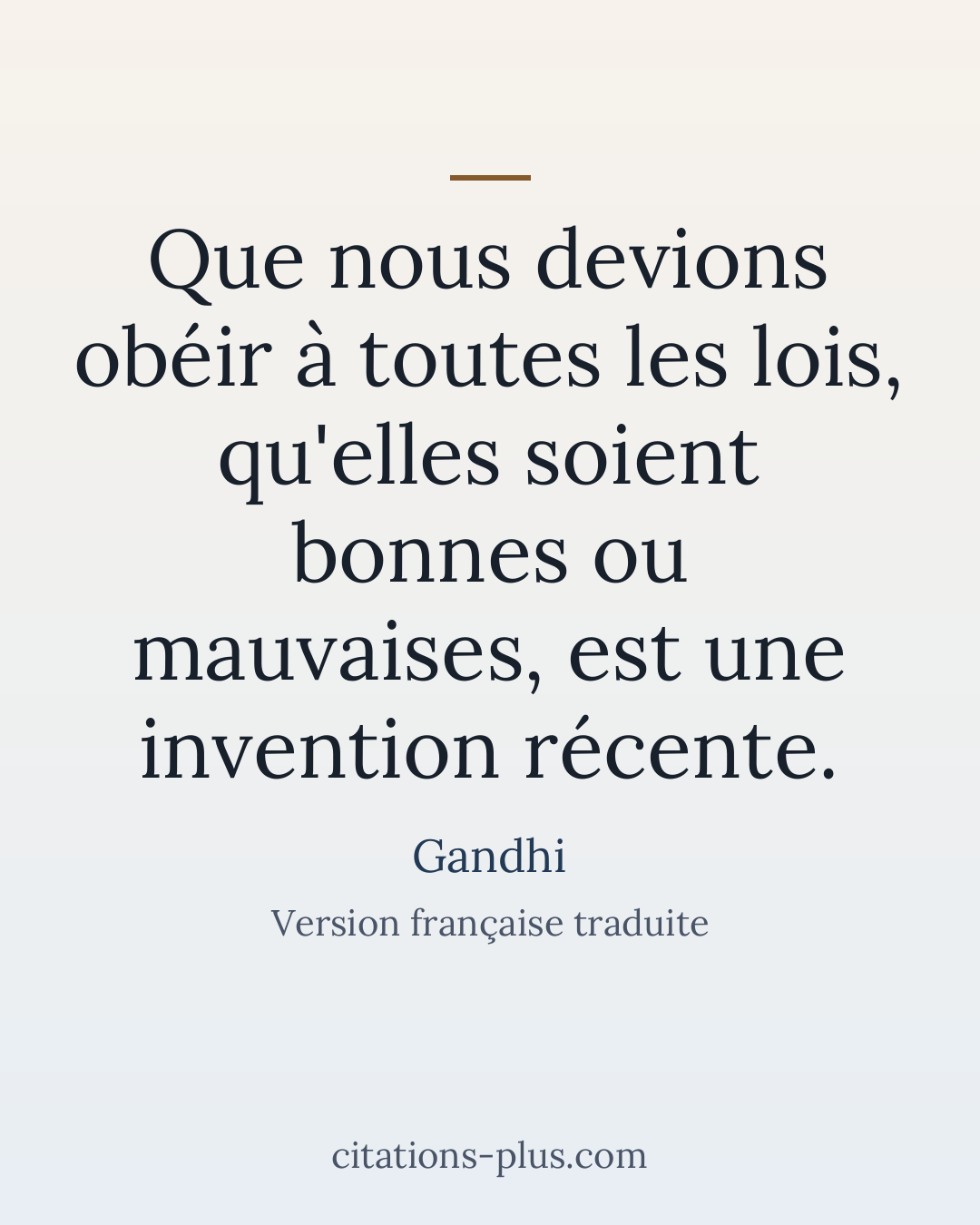 Carte Premium clair — Gandhi