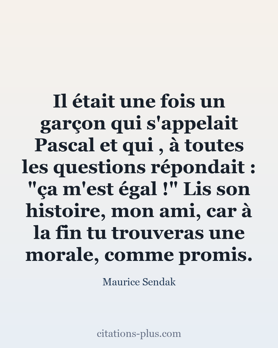 Carte Premium clair — Maurice Sendak