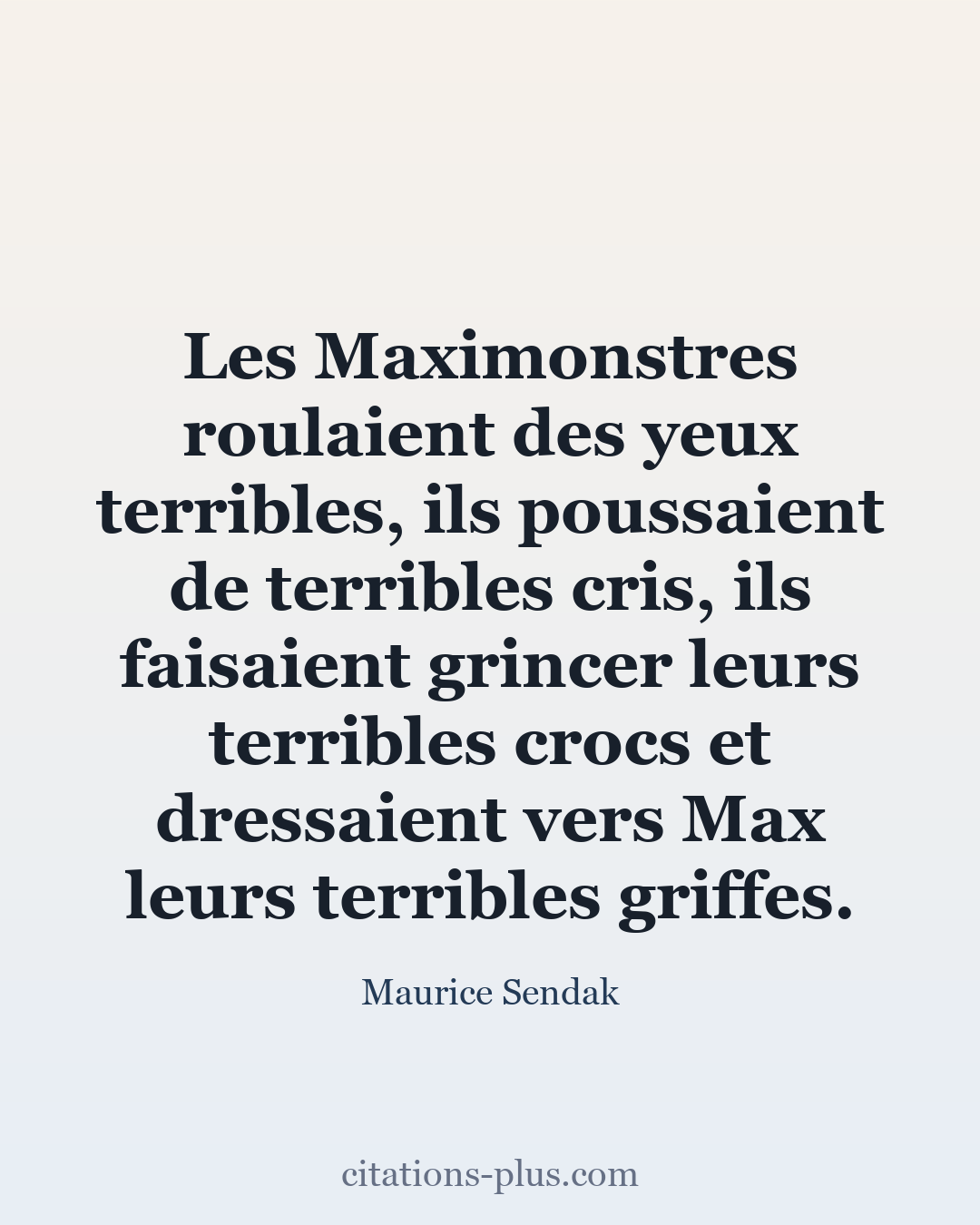 Carte Premium clair — Maurice Sendak