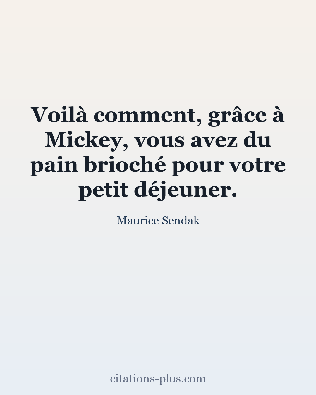 Carte Premium clair — Maurice Sendak