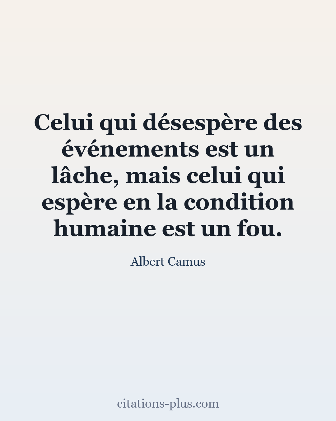Carte Premium clair — Albert Camus