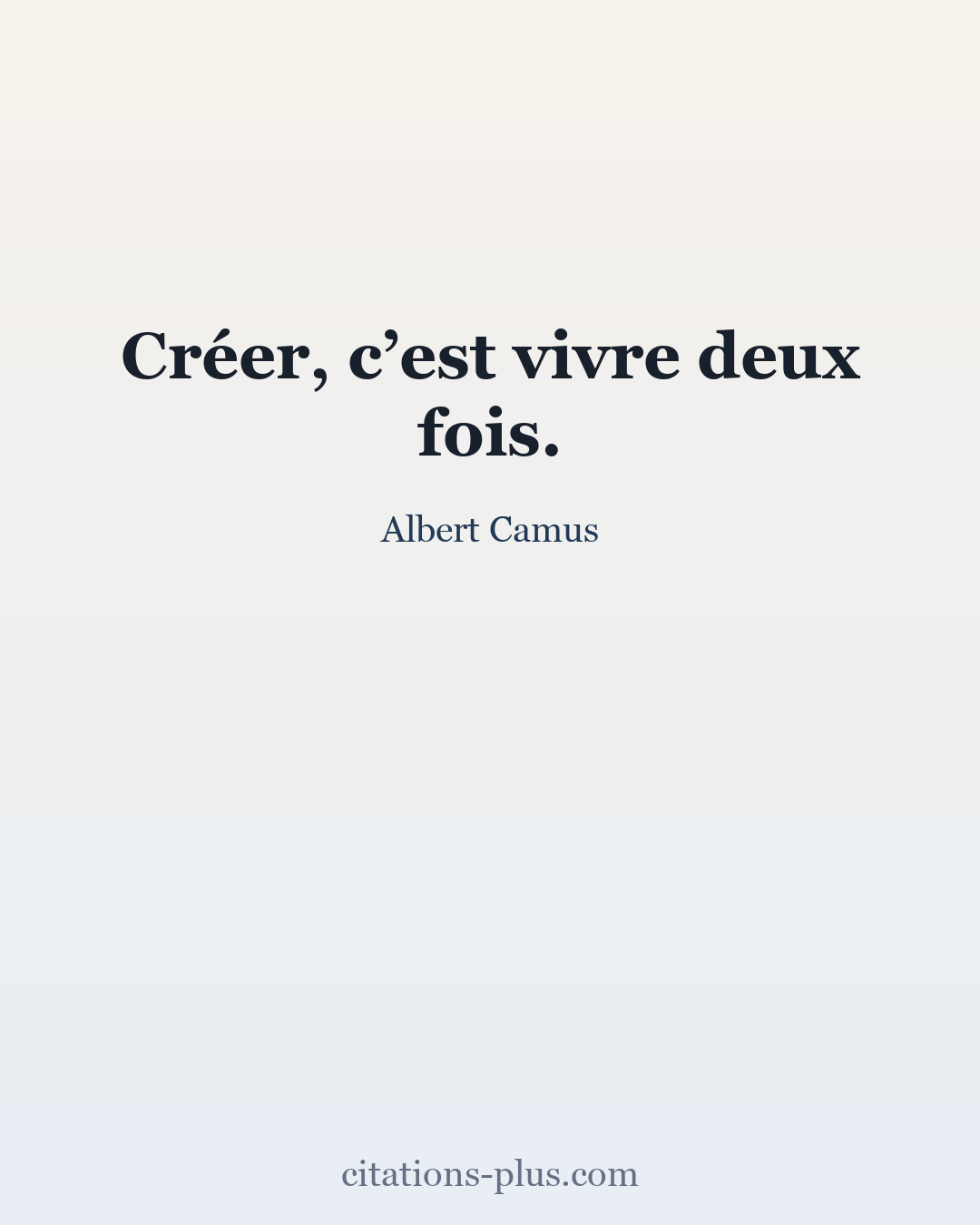 Carte Premium clair — Albert Camus
